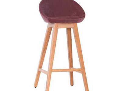 Modern Lila Stuhl Designer Barhocker Holzstuhl stilvoll Luxus Möbel Hocker